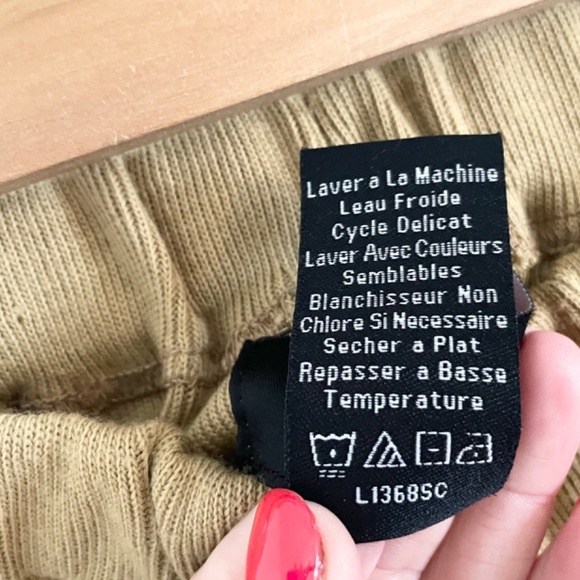 Vintage Knit Maxi skirt Fringe Tan Native Country Boho Western Nina Leonard L - Picture 11 of 12